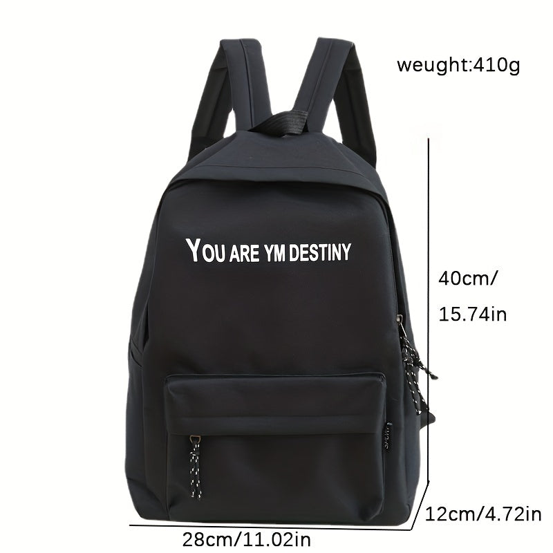 Children's Lightweight Nylon Travel Backpack Letter Schoolbag