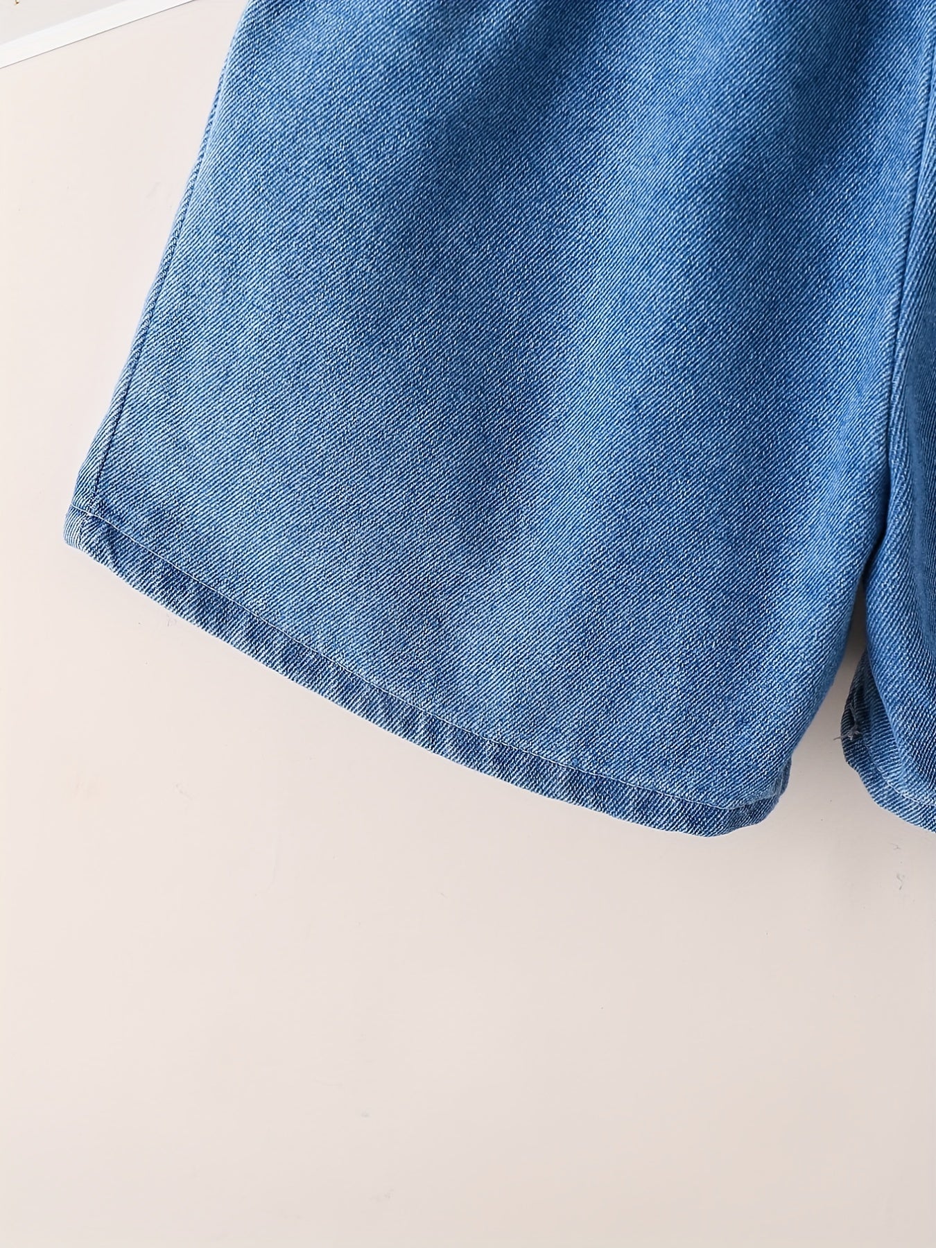 Girls Pleated Denim Shorts Summer Clothes