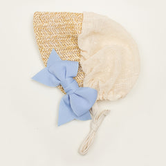 Baby Lace Breathable Sun Hat Summer Princess Hat Knitted Straw Hat