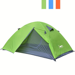 Outdoor Camping Double Layer Tent for 2 People Rainproof & Sunscreen