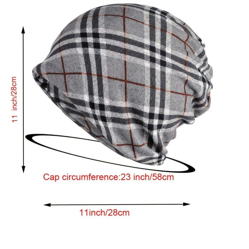 Velvet Slouchy Sports Knitted Beanie Cap Headscarf Winter Hat for Men and Women