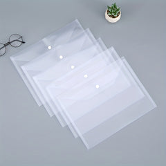 10pcs Transparent A4 File Bag Storage Organizer for Office School Supplies