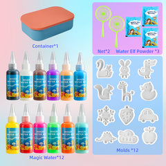 30-Piece Novelty Friendship Party Set with Magic Gel Models and Storage Box