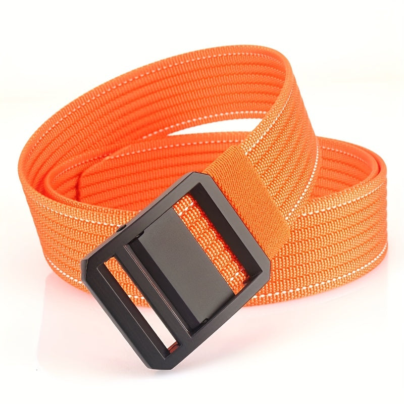 Men's Metal Buckle Nylon Braided Belt Casual Youth Belt