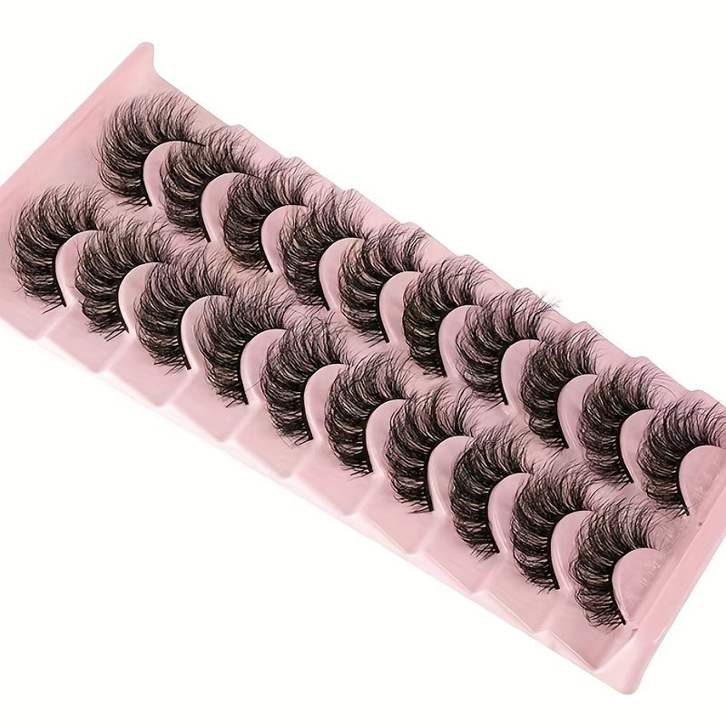 10 Pairs 3D Curly Faux Mink Lashes Extension