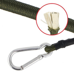 Strong Bungee Cords with Carabiner Hooks - Heavy Duty Elastic Rope for Tent