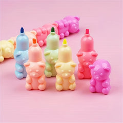 5-Color Bear Marker Pen Set for Creative Doodling & Projects