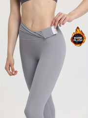 High Waist Fleece Liner Yoga Pants Butt Lifting Fitness Leggings