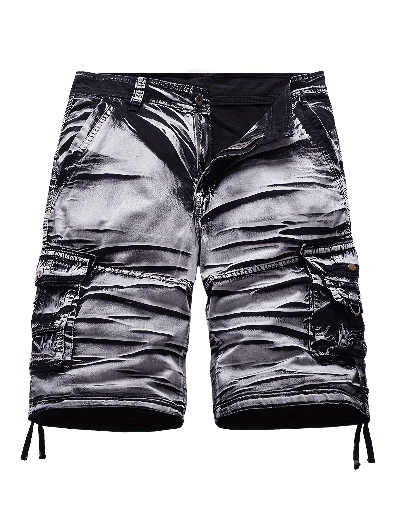 Men's Classic Cotton Cargo Shorts with Drawstring Waist