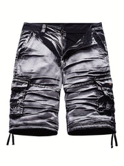 Men's Classic Cotton Cargo Shorts with Drawstring Waist