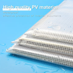 100pcs Mesh Zipper Bag File Bag Waterproof File Folder Pink