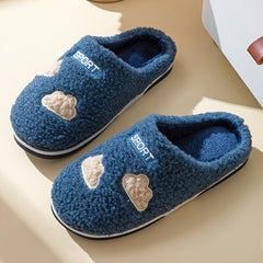 Men's Cozy Fleece Slides, Plush Non-slip Home Shoes