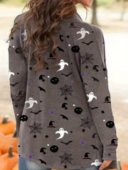 Halloween Cardigan Women's Graphic Print Open Front Cardigan