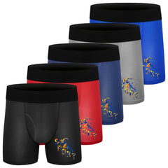 5pcs Boys Boxer Briefs Soft Comfortable Breathable Kids Clothes