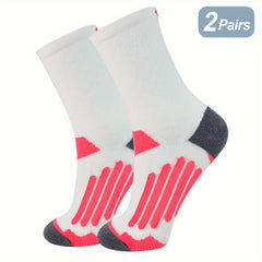 2 Pairs Over the Knee Compression Socks for Running & Fitness
