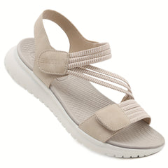 Women's Comfy Flat Sports Sandals Hook & Loop Strap Casual Outdoor Sandals