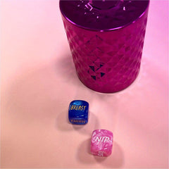 2pcs Pearl Pattern Dice Pink Tabletop Outdoor Games