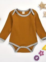 Baby Girls Cotton Long Sleeve Triangle Romper