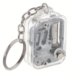 Portable Mini Acrylic Music Box Pendant for School Bag Coin Purse Keys