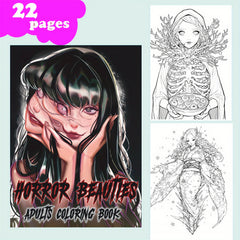 Terror Girl Coloring Book: 22 Pages - 28.5x20.5 cm