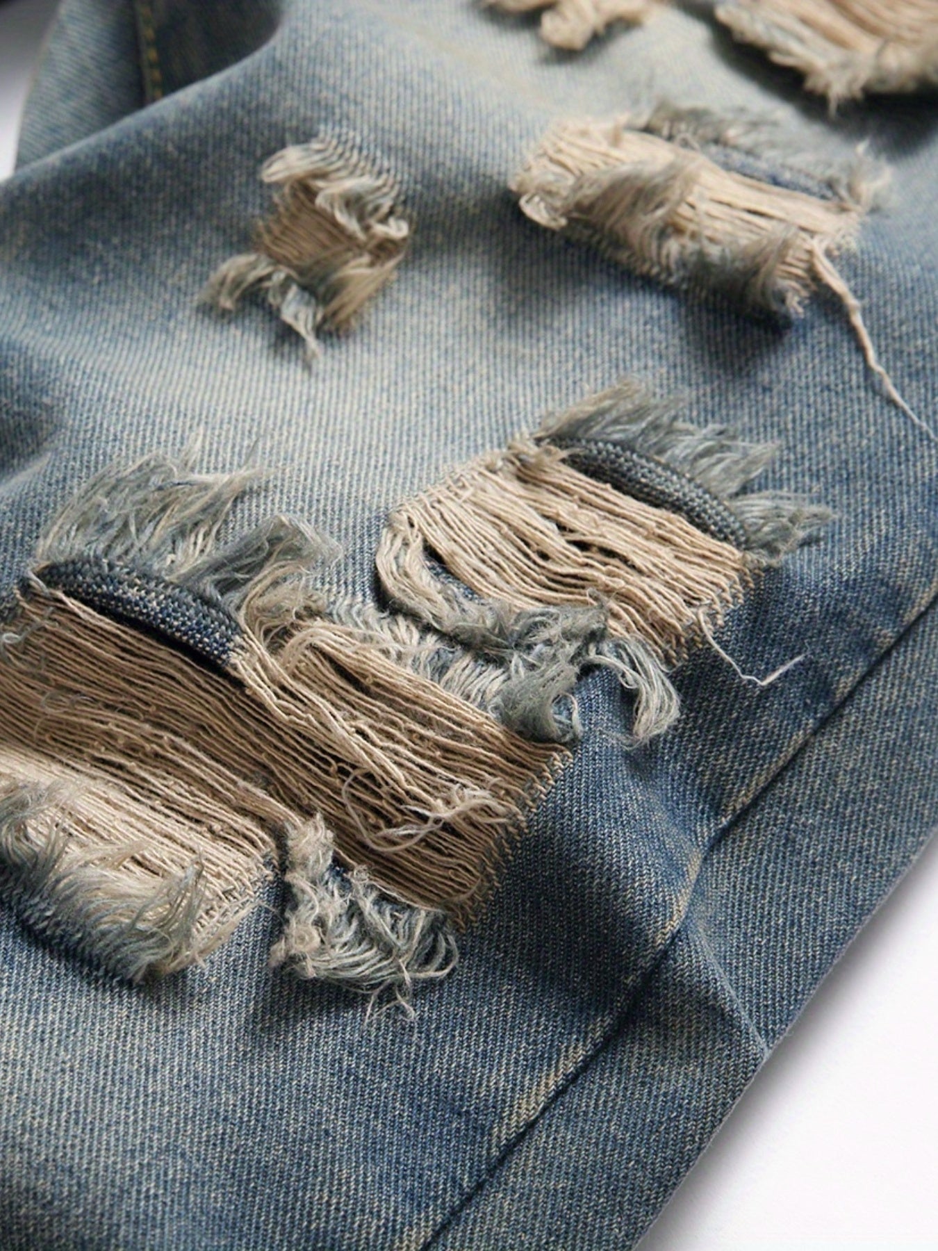Boys Ripped Jeans Denim Pants Straight Cut Jeans For Spring And Autumn