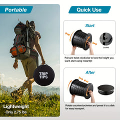 1pc Portable Toilet for Travel Adjustable Height Camping Toilet