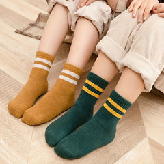 10 Pairs Girls Kids Striped Crew Socks Outdoor Sports Students Socks