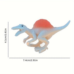 12pcs Dinosaur Simulation Models Rubber Sandbox Toys