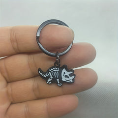 Ghost Skull Dino Keychain Halloween Gift