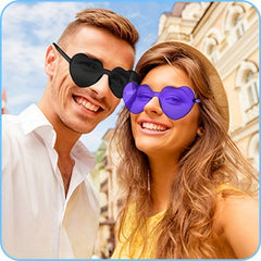 12 Pairs Heart Shaped Candy Sunglasses for Parties