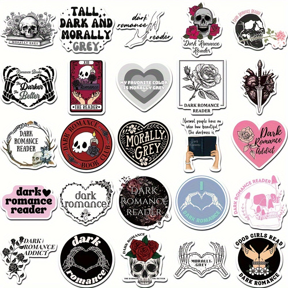 50pcs Cartoon Skull Graffiti Stickers for Books Guitars Waterproof Stickers