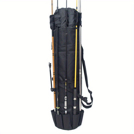 Waterproof Fishing Rod Bag & Holder Portable Canvas Case For Travel