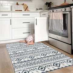 Large Bohemian Reversible Mats Non-slip Plastic Straw Rug Outdoor Area Rug