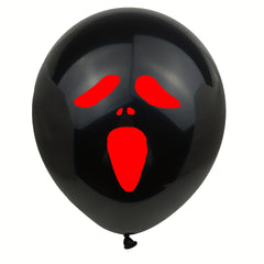 10pcs Halloween Skeleton Latex Balloon Bat Pumpkin Ghost Face