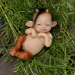 6 Inch Realistic Reborn Youngsters Doll with Brown Horns & Wrinkled Skin