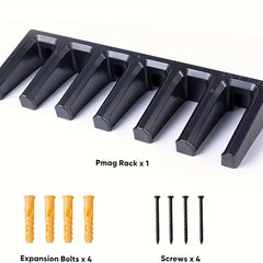 6 Slot Wall Mount Magazine Holder Storage Display Rack