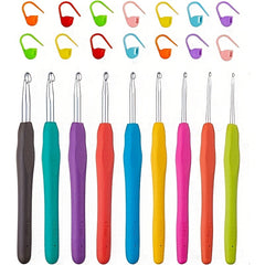 Crochet Kit: 9 Hooks, 14 Markers - Crocheting Tool Set