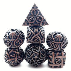 7pcs Maze Dice Mini Metal Solid Dice Game Punishment Drinking Fun Dice