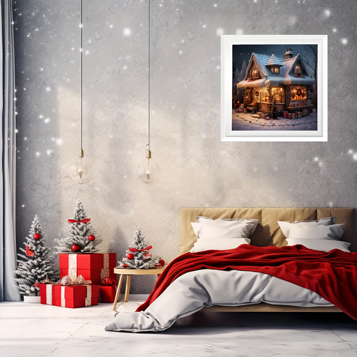 5D DIY Christmas Shop Diamond Painting Art Kit - 30x30cm