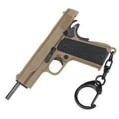 Pistol Shaped Keychain Portable Plastic Model Gift For Men Boyfriends