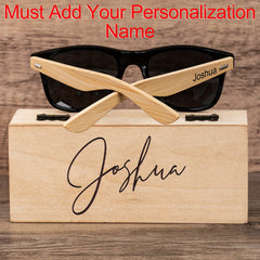 Custom Wooden Sunglasses for Groomsmen - Bachelor Party Gift