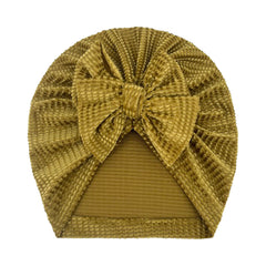 Waffle Bow Baby Hat for 0-3 Years Old