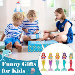 5pcs Mermaid Bath Toys for Girls & Boys with Gloves & Scarf