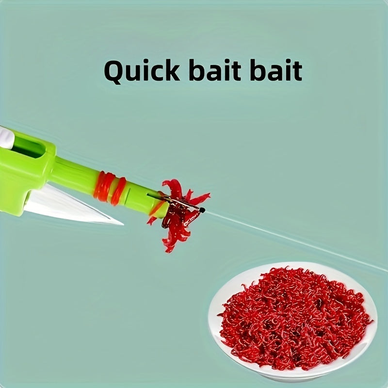 Red Worm Bait Clip with Rubber Band Fishing Supplies