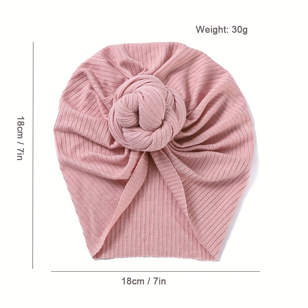 Warm Soft Hat Flower Elastics Turban Hat For 0-3 Years Baby