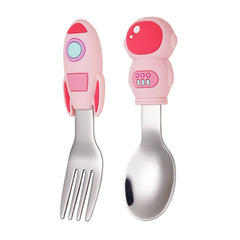 Space Themed Astronaut Rocket Fork and Spoon Set