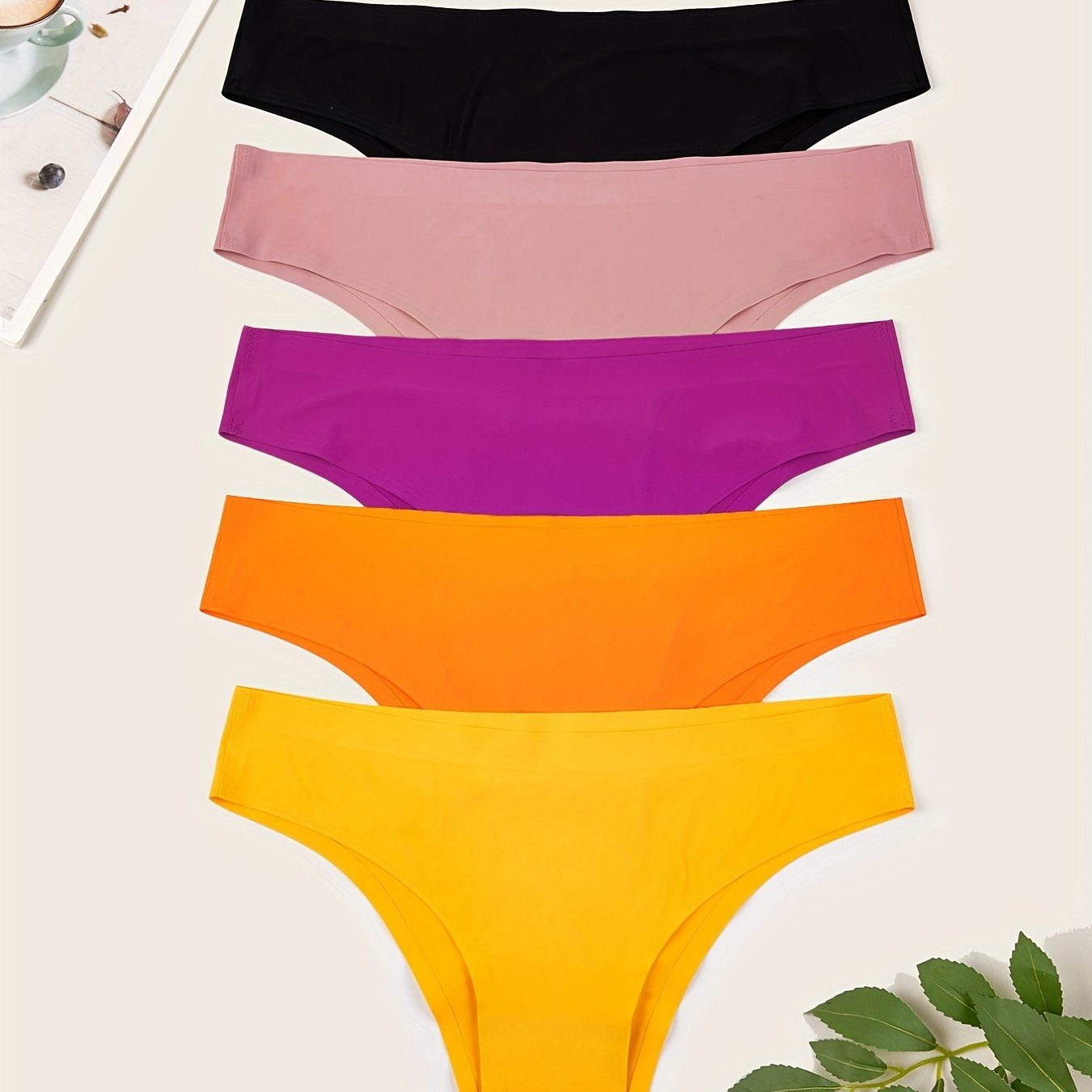 5pcs Seamless Low Waist Panties Women's Lingerie