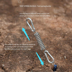 1pc Tent Wind Spring Wind Rope Buckle Stainless Steel Awning Fixed