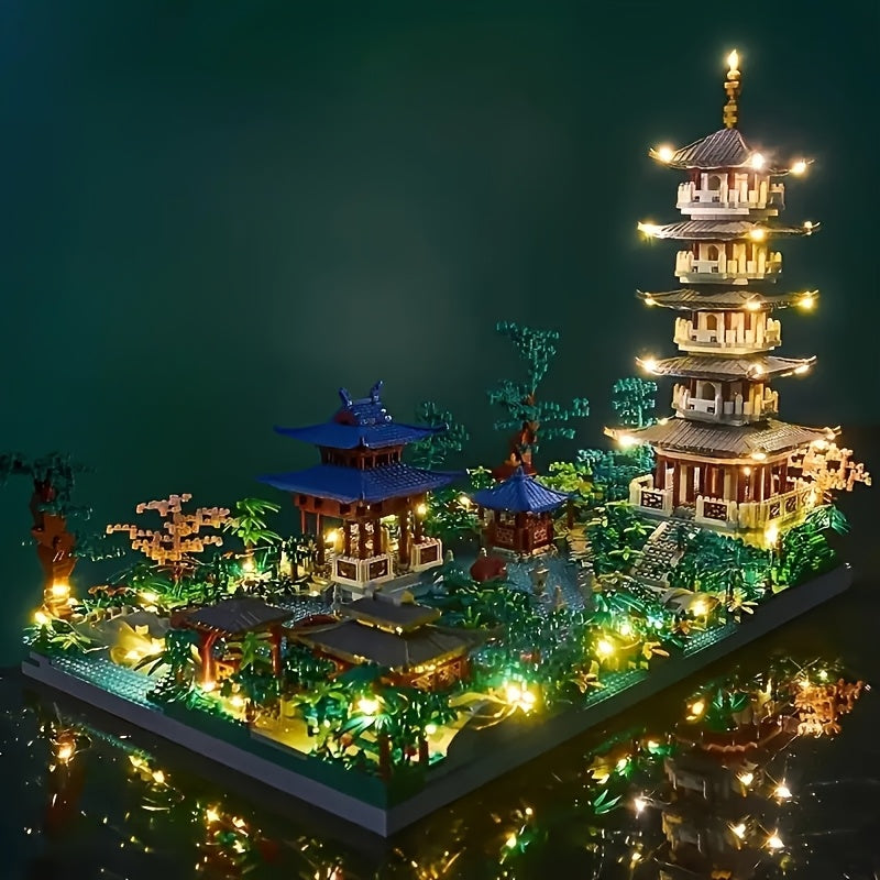 2943pcs Qinli Lake Scenery Building Blocks Model Toy Ideal Gift