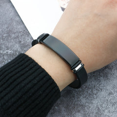 1pc Stainless Steel Couple Wristband Bracelet Jewelry